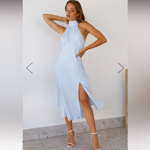 NWT Maxi Dress in Blue. Size Small. No Strecth - Picture 3 of 5